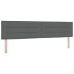 Cama Box Spring  con Colchón Gris Oscuro 200x200 cm Tela