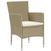 Set de Comedor Jardín 7 Piezas Beige Poliratán