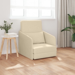 Sofá Cama  2 en 1 Crema 65x80x83 cm Tela