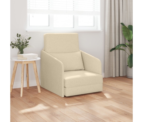 Sofá Cama  2 en 1 Crema 65x80x83 cm Tela