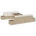 Conjunto de sofá de jardín de 9 piezas con cojines Beige Ratán Poli