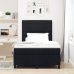 Cama tipo Box Spring con Colchón Negra 120x200 cm Tela