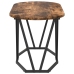 Mesa de café de roble ahumado 80x40x40,5 cm de madera ingenierizada y metal