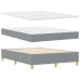 Cama Box Spring de  con colchón y banco gris claro 140x190 cm de tela
