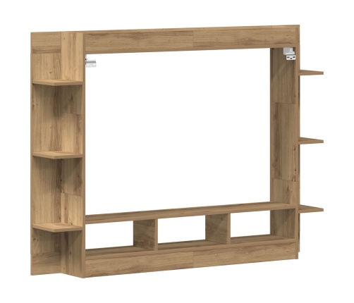 Cabinet de TV Wall-Mounted de  en Roble Artesanal 152x22x113 cm