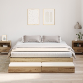 Cama  Roble Artesanal 200x200 cm