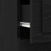 Escritorio  con almacenamiento roble negro 50x115x75 cm madera aglomerada