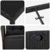 Conjunto de Comedor de Jardín de 9 Piezas  Negro Poliratán