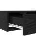Mesa de Noche  Roble Negro Madera Resistente 160 x 36.5 x 16.5 cm