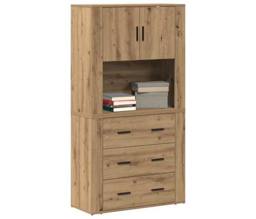 Armario Alto de Roble Artesanal 80x33x150 cm de Madera Elaborada