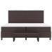 Cama con Base de Resortes con Colchón & Banco Marrón Oscuro 200x200 cm Tela