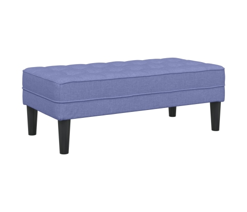 Juego de sofá de 2 piezas con cojines azul vaquero de tela