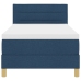 Cama con Somier  con Colchón Azul 100x200 cm Tela