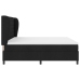 Cama Box Spring con Colchón  Negro 200x200 cm Tela
