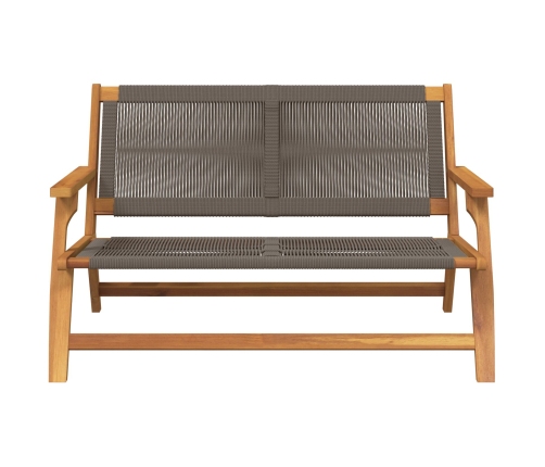 Banco de Jardín Gris 76x122x73 cm Madera Sólida de Acacia