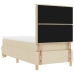 Cama con Somier  con Colchón y Banco Crema 90x200 cm Tela