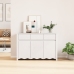 Aparador ""DRAMMEN"" Blanco 114x43x75,5 cm Madera Sólida de Pino