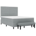 Cama con Base de Resortes con Colchón y Banco Gris Claro 140x190 cm Tela