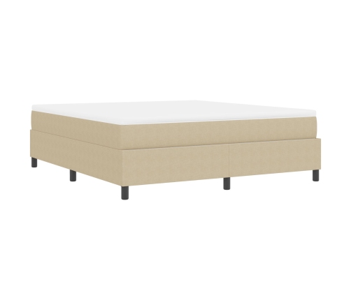 Cama con Base Spring  con Colchón Verde Claro Gris Super King Tela de Corduroy
