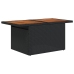 Conjunto de 9 Piezas de Comedor de Jardín con Cojines Negro Poliratán Acacia
