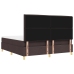Cama Box Spring  con colchón y banco Marrón Oscuro 180x200 cm Tela