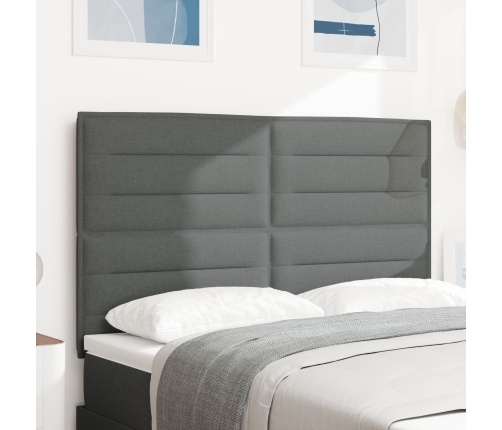 Cabecero  Diseño Línea Gris Oscuro 160 cm Tela
