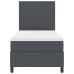Cama con cajón de  con colchón&LED Gris Oscuro 90x200 cm Tela de terciopelo