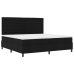 Cama con Somier y Colchón Negra 200x200 cm Tela