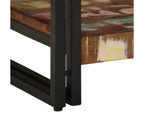 Mesa de Café Multicolor 40x50x38 cm Madera Maciza Recuperada