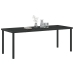 Mesa de Jardín  Negra 200x80x73 cm con Vidrio Templado
