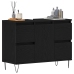 Mueble para lavabo de baño  Negro Roble 80x33x60 cm Madera elaborada
