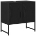 Gabinete de Fregadero de Baño  Roble Negro 60x33x60 cm Madera de Calidad