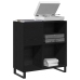 Armario de Discos  Roble Negro 84.5x38x90 cm Madera de Calidad