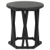 Mesas Laterales Apilables  3 pcs Negro Madera de Roble Ingenierizada
