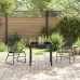 Conjunto de Comedor de Jardín  de 3 Piezas Negro Rattan de PVC