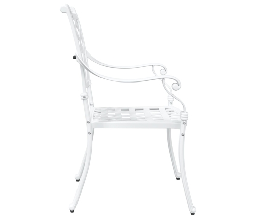 Sillas de Jardín  2 pcs de Aluminio Fundido Blanco