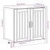 Gabinete de cocina  ""Lucca"" con doble lavabo en madera de roble artesanal