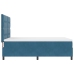 Cama con Box Spring y Colchón  & LED Azul Oscuro 160x200 cm de Terciopelo