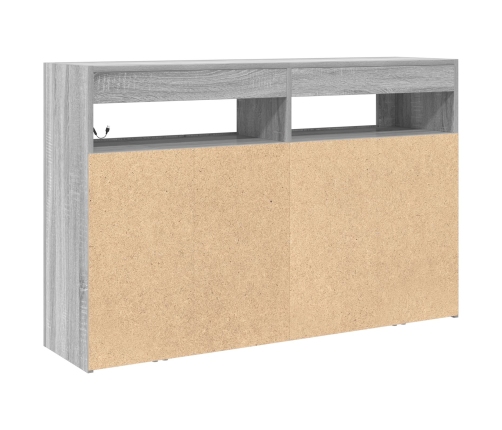 Aparador Gris sonoma Madera compuesta 116 x 30 x 75 cm Aparador