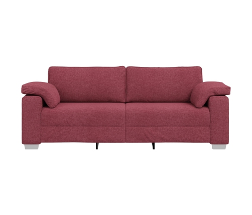 Sofá de 3 plazas  Rojo vino 178 cm Tela