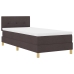 Cama de Resorte  con Colchón Marrón 90x200 cm Tela