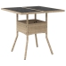 Juego de Comedor de Jardín de 5 Piezas Beige Poliratán