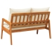 Banco de Jardín con Cojines 115x65x71 cm Madera Sólida de Acacia