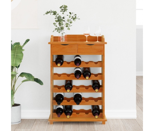 Expositor de Vino 90x60x30 cm Madera Maciza de Pino
