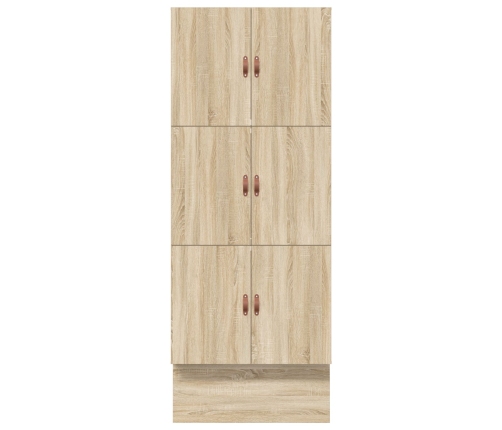 Cama con almacenamiento  Roble Sonoma Madera sólida, Madera compuesta
