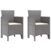 Silla de Jardín  Conjunto de 2 Gris claro y crema Polipropileno