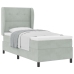Cama con somier y colchón  Gris Claro 90x200 cm Terciopelo