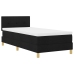 Cama con Somier  con Colchón Negra 100x200 cm Tela