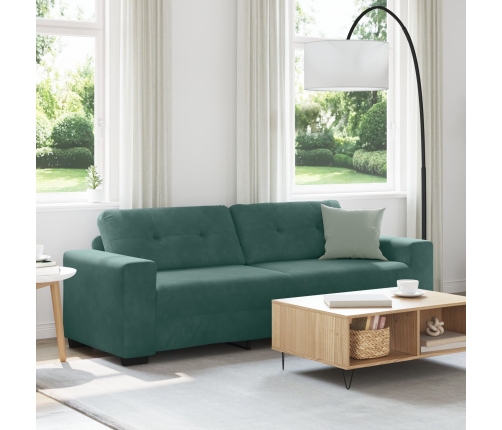 Sofá de 3 plazas  Verde Oscuro 180 cm Terciopelo