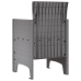 Silla de Jardín  Juego de 4 Gris claro, cojines taupe